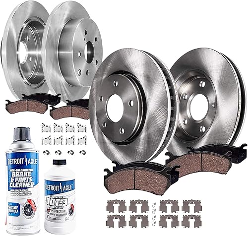 Miniatura 29 de Detroit Axle - Kit de frenos para 2005-2010 Scion TC Rotores de freno de disco delantero y trasero pastillas de freno de cerámica con hardware 2006