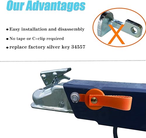Miniatura 7 de Surge Brake Lockout Key for UFP Surge Brake Boat Trailer Magnetic Lock Out Key with UV and Rainproof Webbing Compatible with A-60 A-70 A-75 A-84