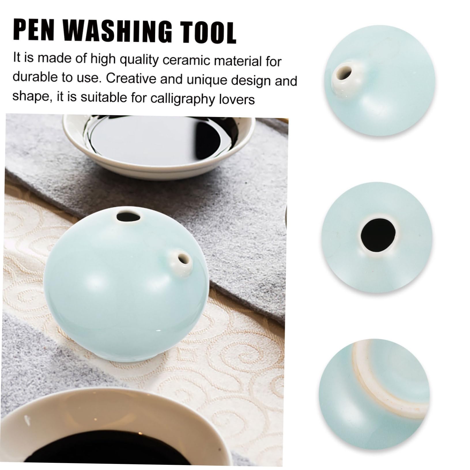 jojofuny 2 Pezzi Contenitore per Ceramica per Calligrafia Accessorio per Macinazione Design e Pratico per Studenti Pittura Sfumato