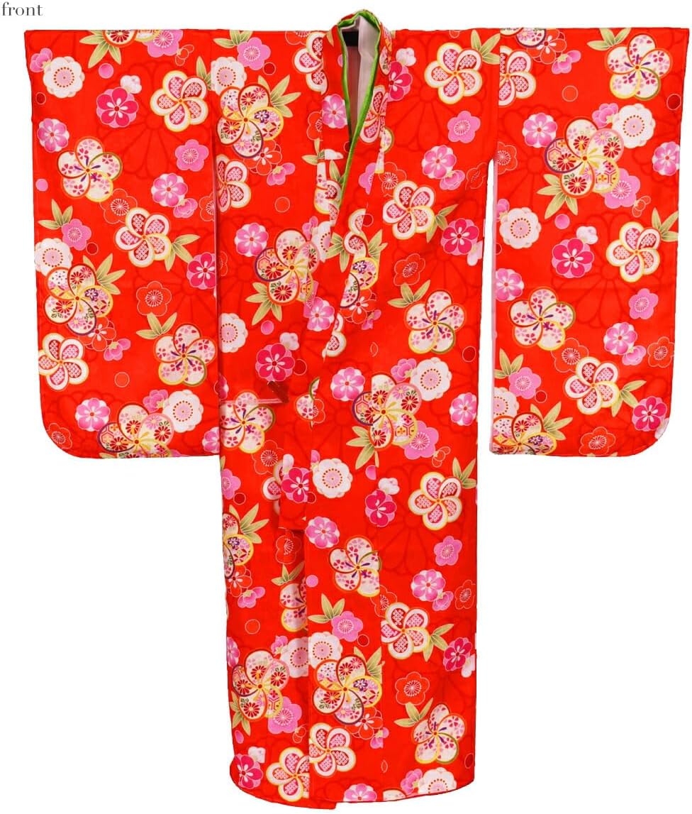 七五三 着物 7歳 [なごみや] 小紋柄 四つ身セット 梅 祝い着 四ツ身