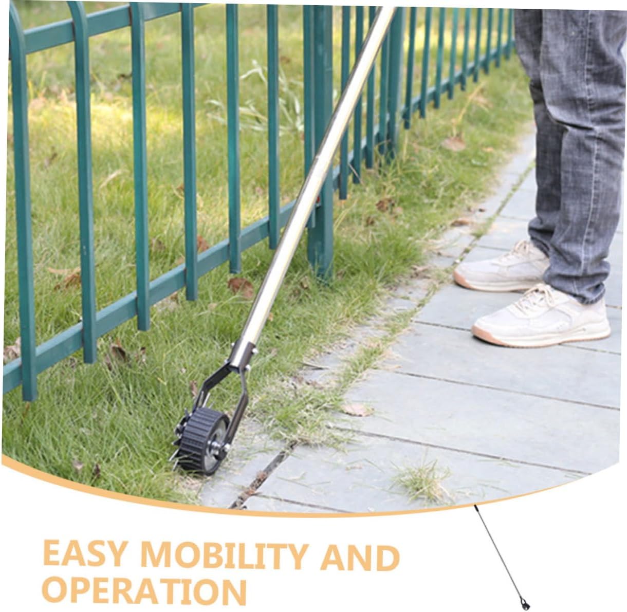 POPETPOP 1set Wheel Rotary Edger Manual Lawn Trimmer for Your Garden Lightweight and Compact Design for Easy Storage and Transport for Lawn Care