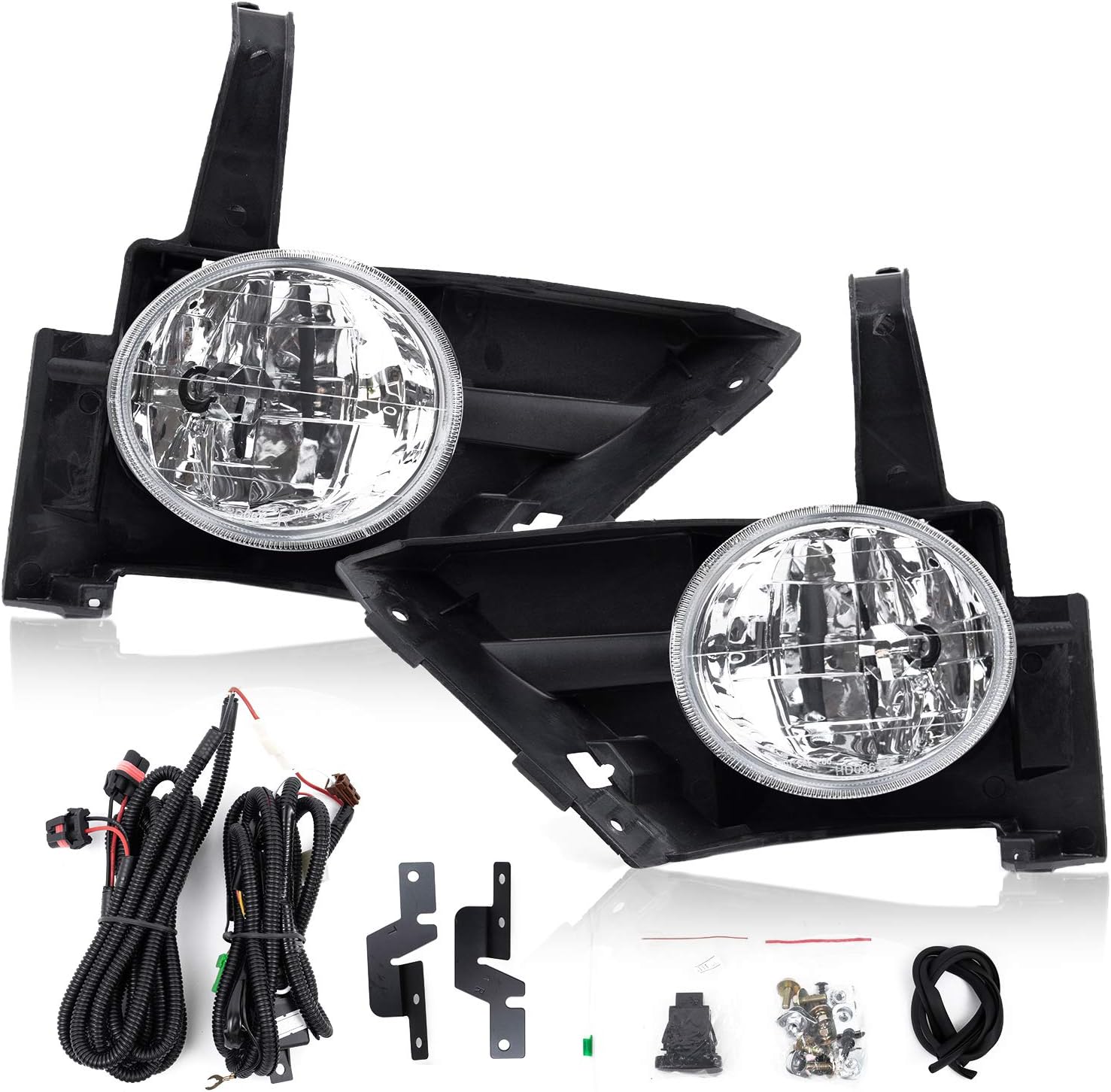 RP Remarkable Power, Fog Lights for 2005 2006 CRV Clear Lens Driving Bumper Fog Lamp Assenbly with Wiring Harness FL7037