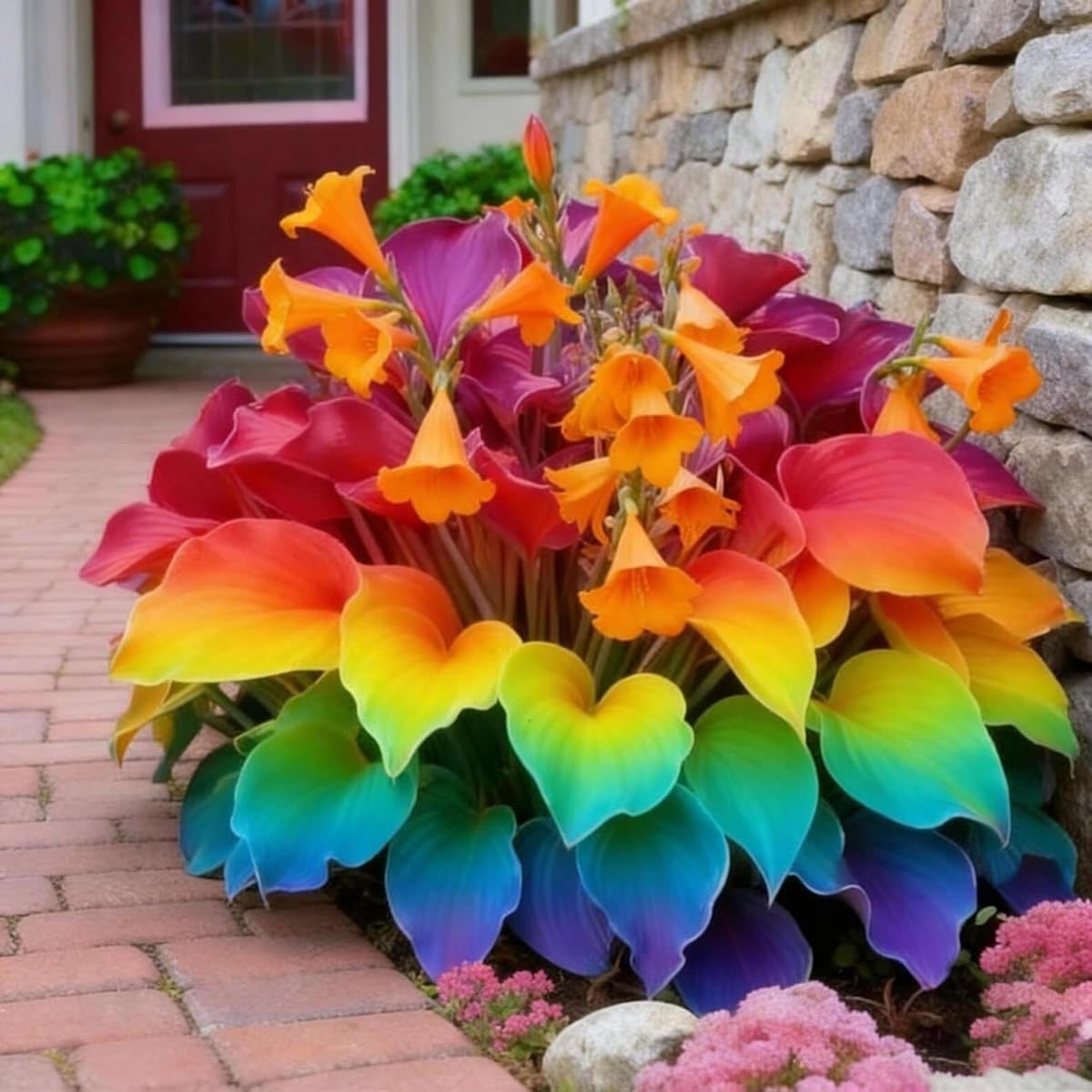 Rare Hosta Bulbs for Planting, Hardy Perennial, Excellent Display, Mix Greening Flower, Natural Organic, Wedding, Balcony Garden-10 Bulbs-J