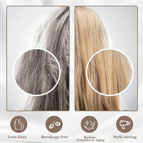 Miniatura 5 de Adubor - Funda de almohada de seda de 22 momme, para el pelo y la piel, fundas 100% seda de morera natural