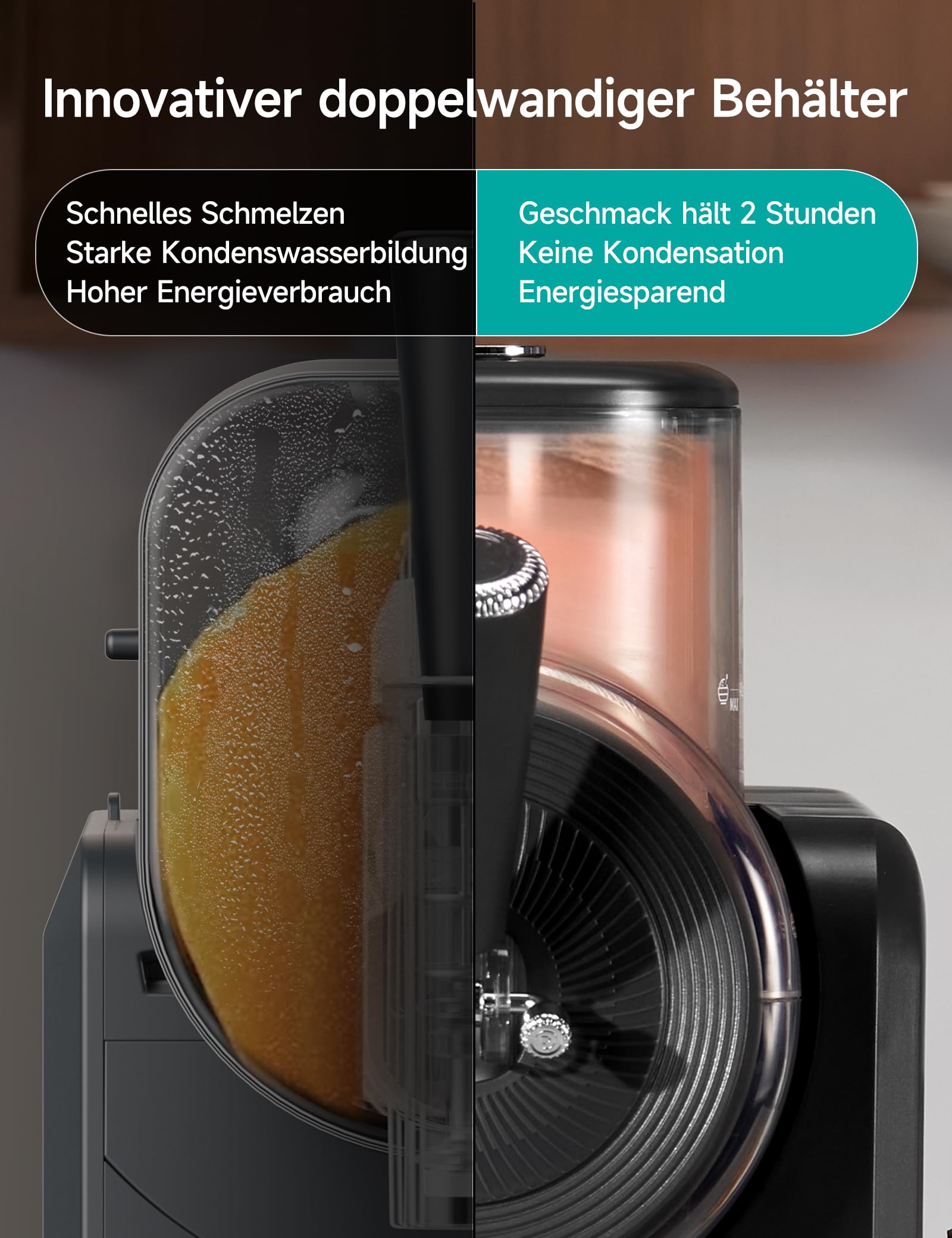 HiCOZY F3 Eismaschine, Slush Maschine, Softeismaschine, 5 voreingestellte Modi
