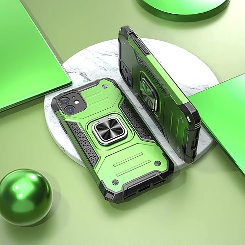 Miniatura 2 de Funda delgada para iPhone 11 con protector de pantalla, absorción de golpes, resistente a prueba de caídas, con soporte de automóvil, funda