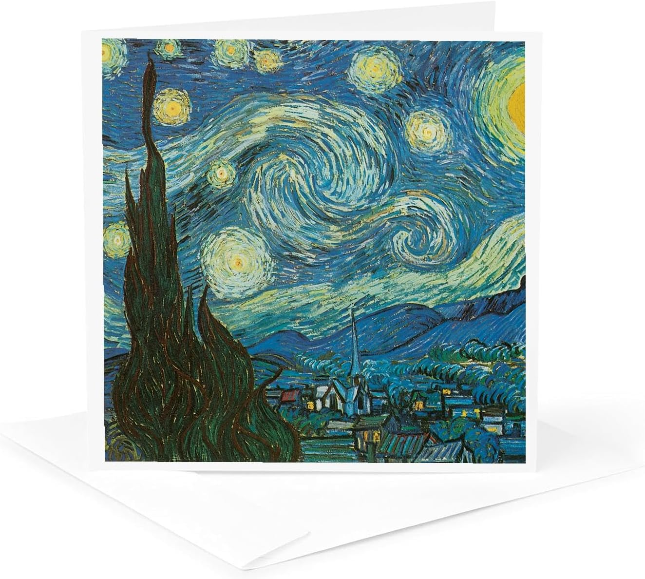 3dRose Greeting Card - Starry Night by Van Gogh vintage - PS Vintage