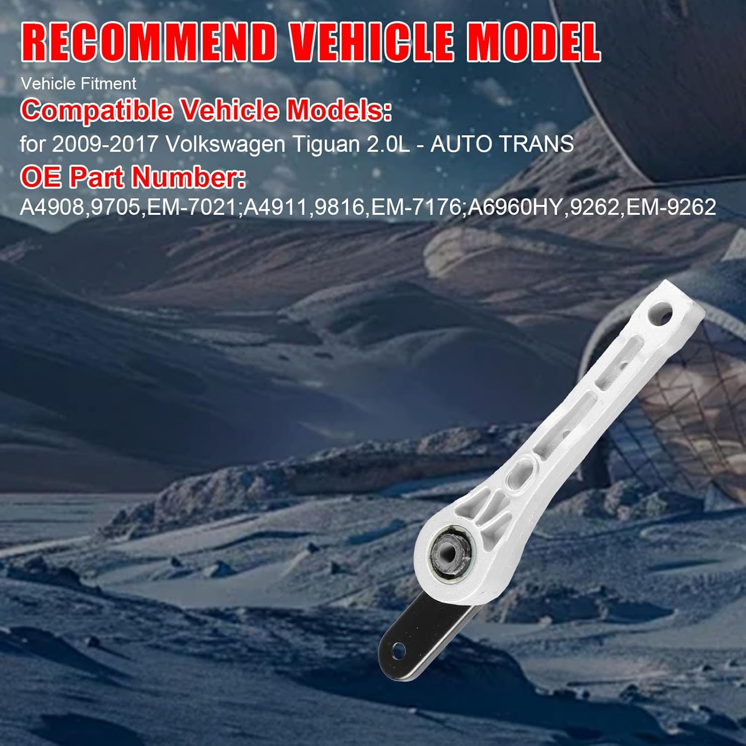 3Pcs Engine Motor, Trans and Torque Strut Mount Compatible with Audi Volkswagen Tiguan 2009-2018 Q3, Q3 Quattro 2.0L Auto Trans Replace A4911 A4908 A6960HY