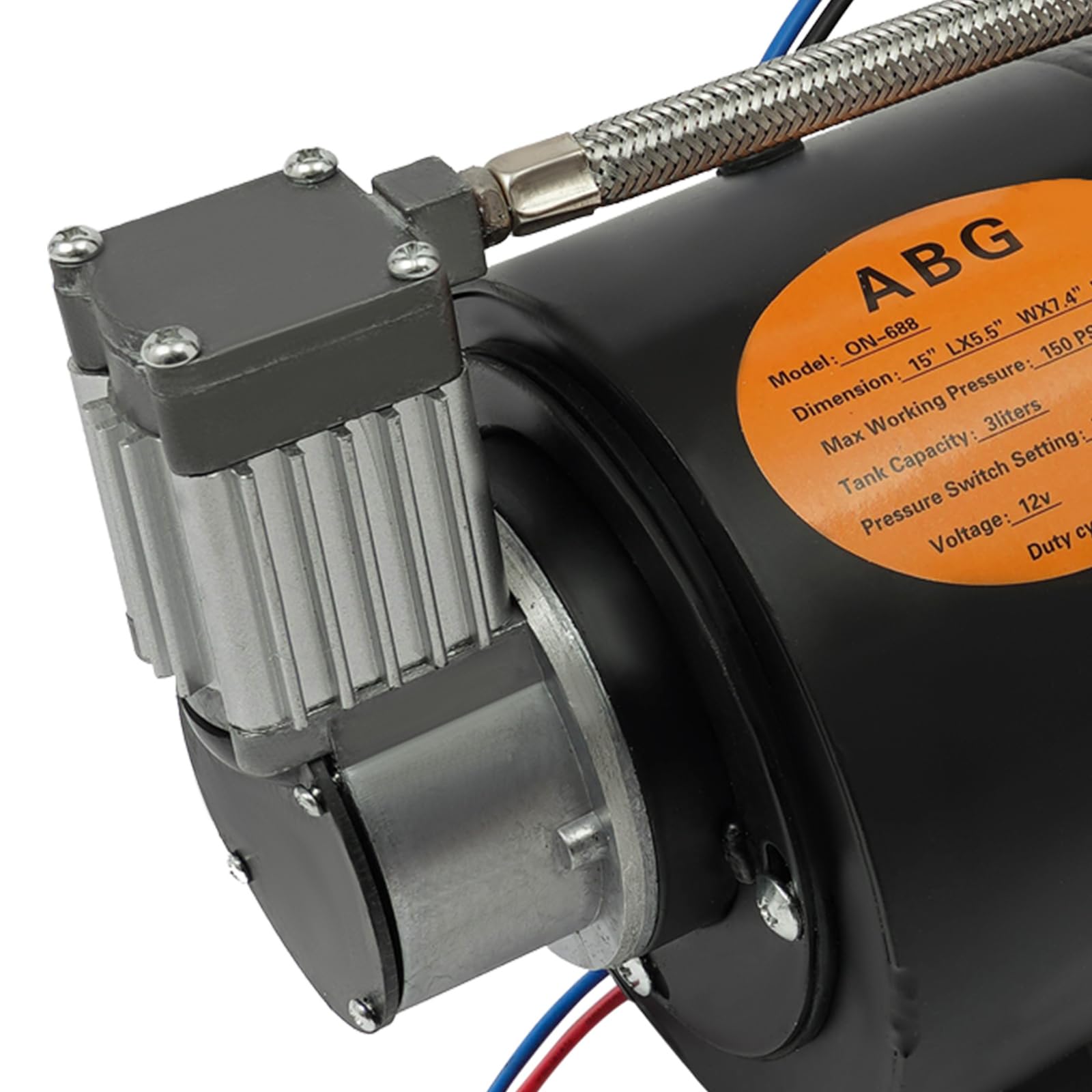 12V Luftkompressor mit 3L Tank und 2 Lufthörner Horns Zug Horn Kit 150psi Integriertes Luft Kompressor System Zughorn-Luftkompressor-Satz für Boote Autos