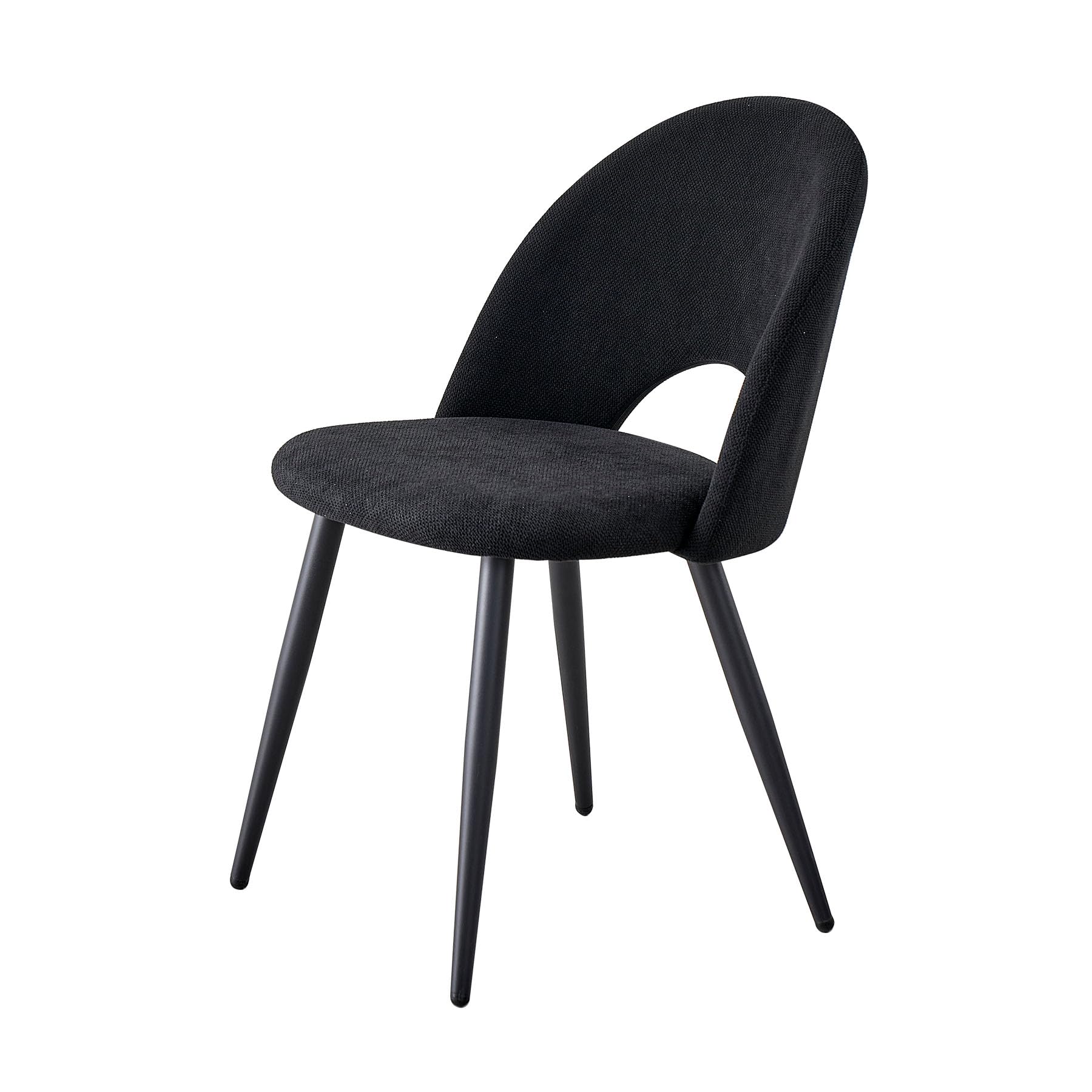 Juego de Mesa de Comedor Redonda con 4 Sillas, Conjunto Mesa (Textura de Travertino Amarillo) y Sillas de Comedor para Cocina, Restaurante y Oficina (Negro+Beige)