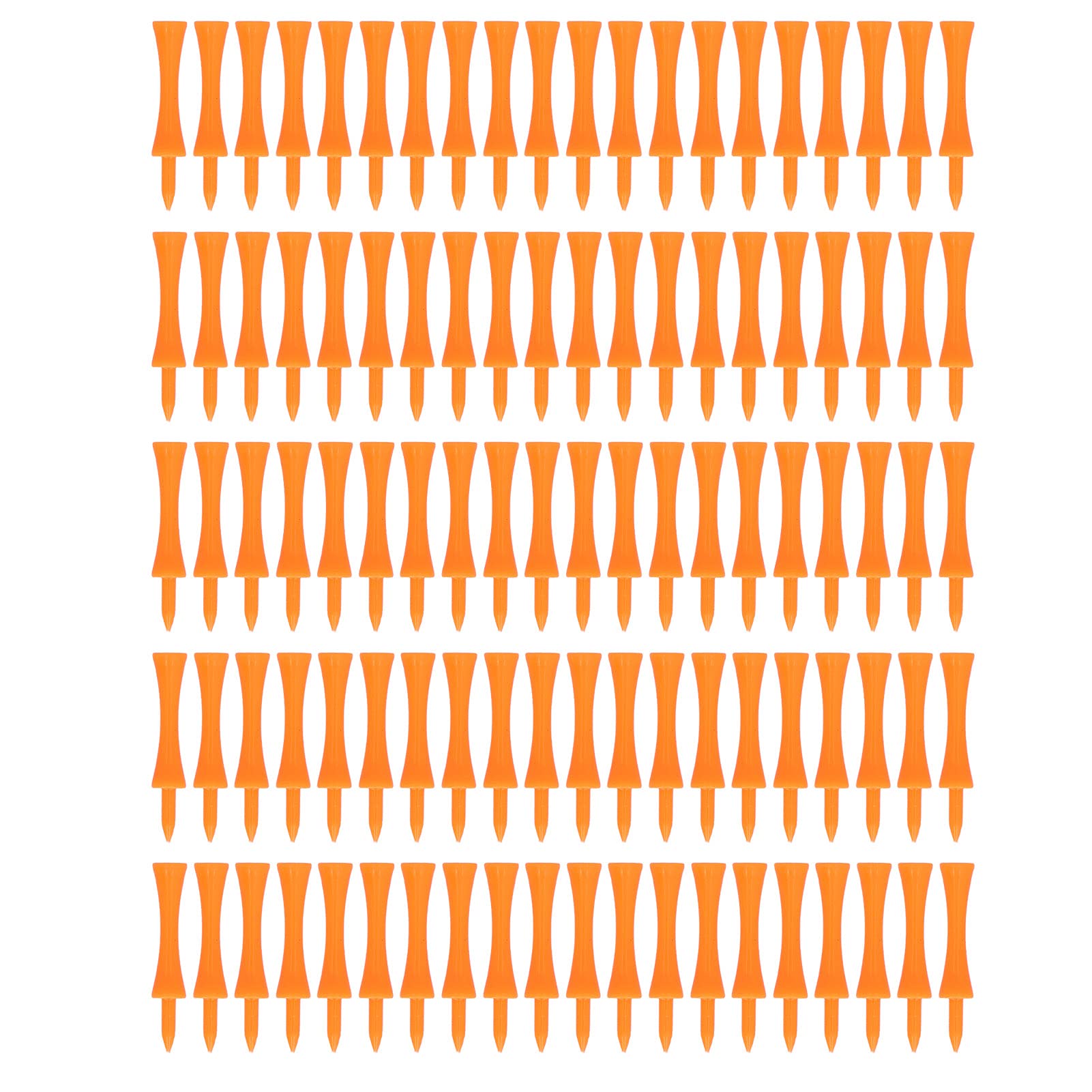 Tees de golf trapézoïdaux en plastique orange 70 mm Headerbs, accessoires de sport de précision