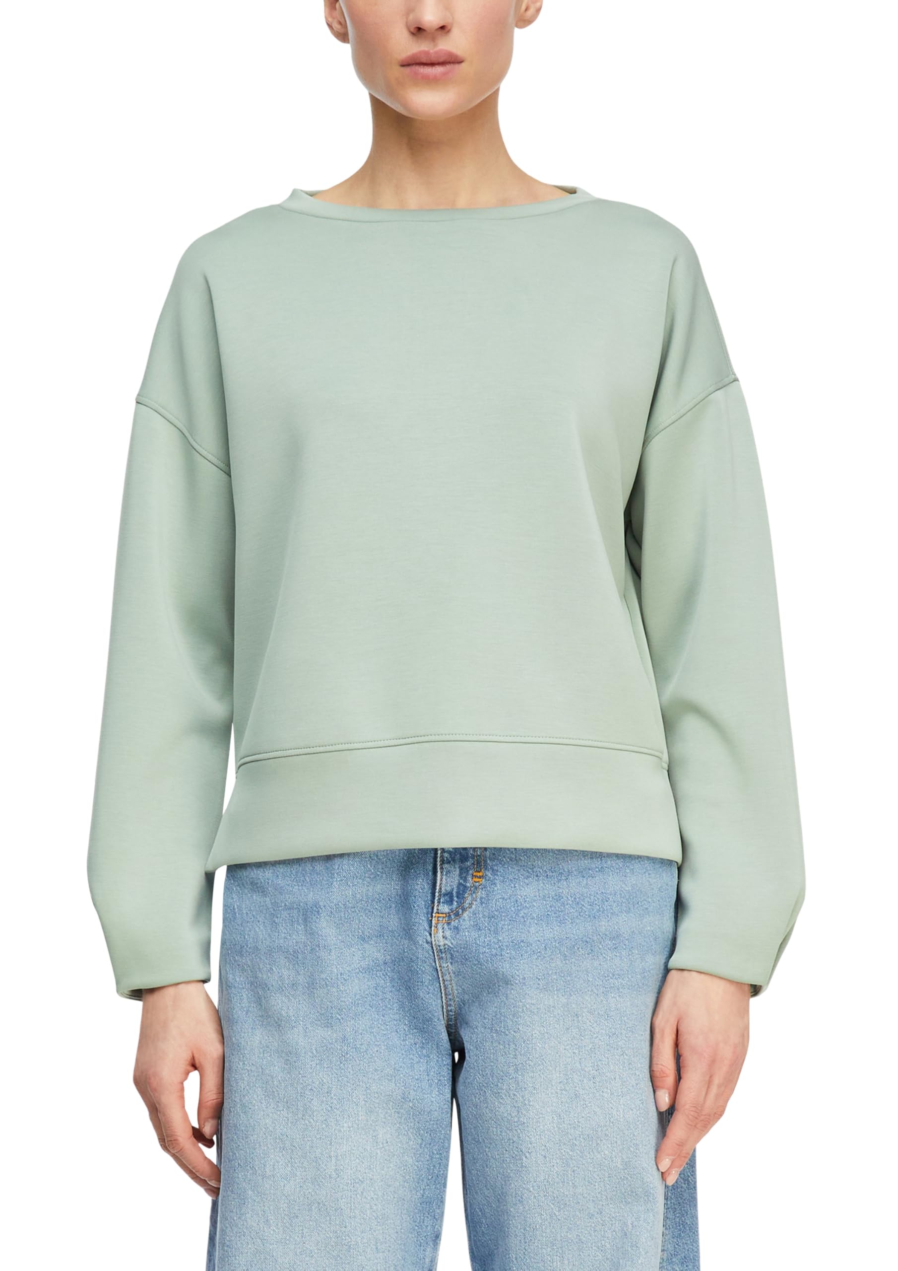 Comma Weiches Sweatshirt mit Faltendetail am Arm