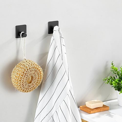 Miniatura 7 de Juego de 14 accesorios de baño negro mate, juego de accesorios de baño de acero inoxidable, juego de toallas de baño, toalleros para montaje en