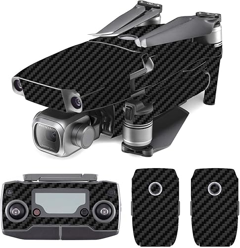 SopiGuard 3M - Vinilo de fibra de carbono negro para DJI Mavic 2 Pro/Zoom