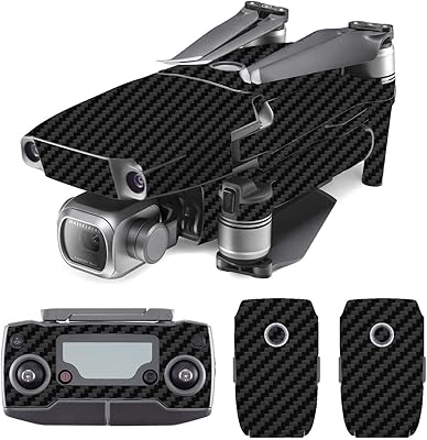 SopiGuard 3M Black Carbon Fiber Vinyl Sticker Skin for DJI Mavic 2 Pro/Zoom