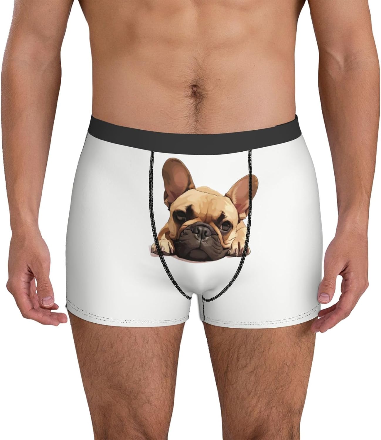 animal dog french bulldog print Men's boxers, men's stretch leggings shorts Soft breathable boxer underwear