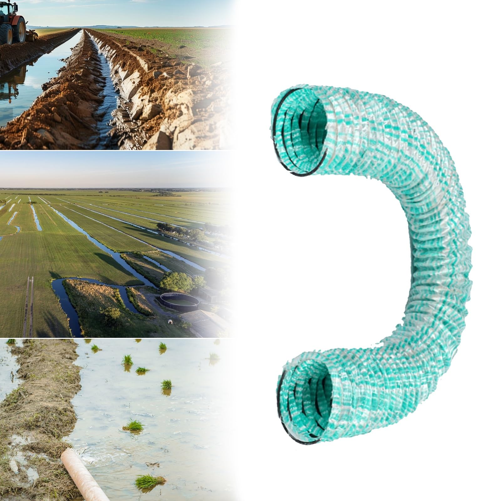 Perforated Drainage Pipe Flexible/Landscaping Drain Pipe Expandable, Extra Long Underground Gutter Drainage System/Perforated French Drain Pipe(Blue 2''/5cm,Long 15m(49.2ft))