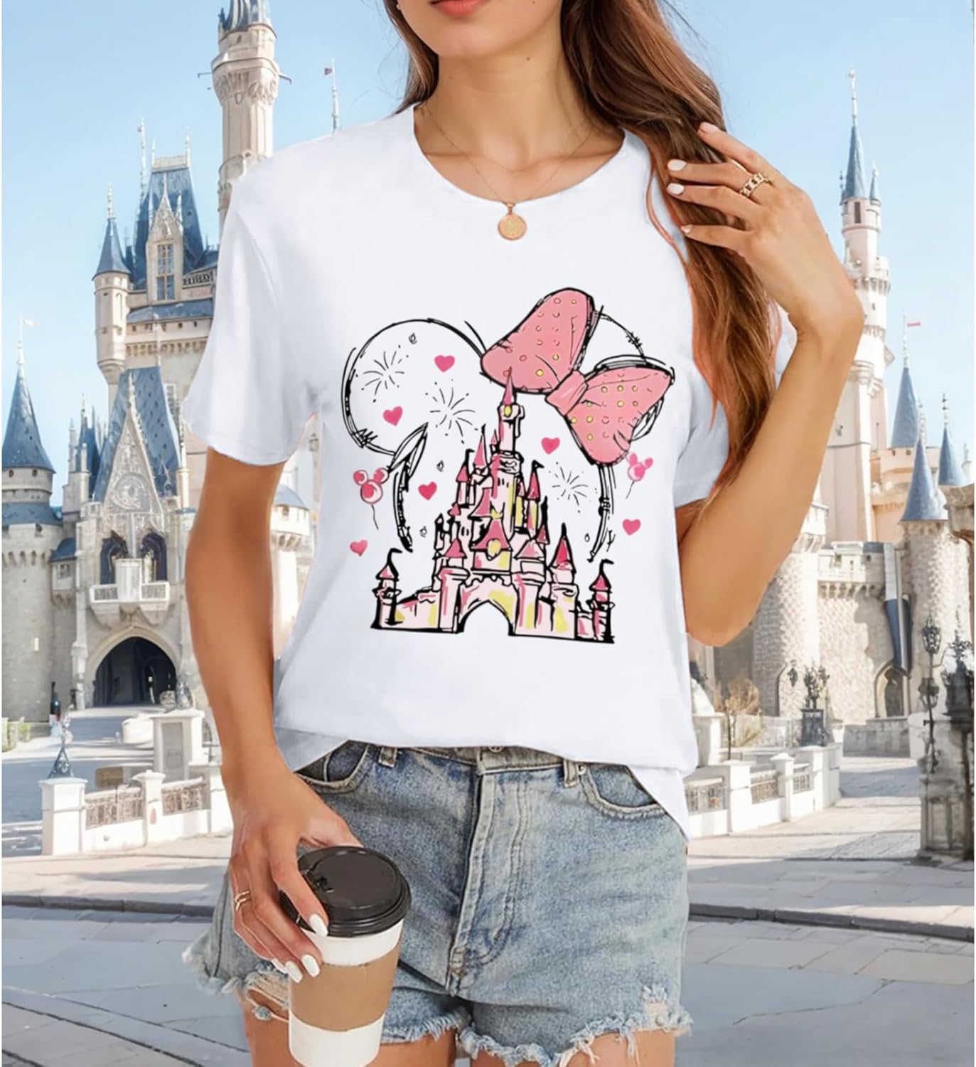 Magic Kingdom Shirts for Women Castle Graphic Tee Magical T Shirt Cute Family Holiday Vacation Shirt Casual Tops - Image 3