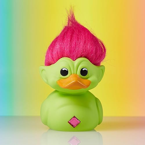 Vista 9 de TUBBZ First Edition Rainbow Troll Figura coleccionable de pato de goma de vinilo – Producto oficial de Trolls – TV, películas y videojuegos Arco