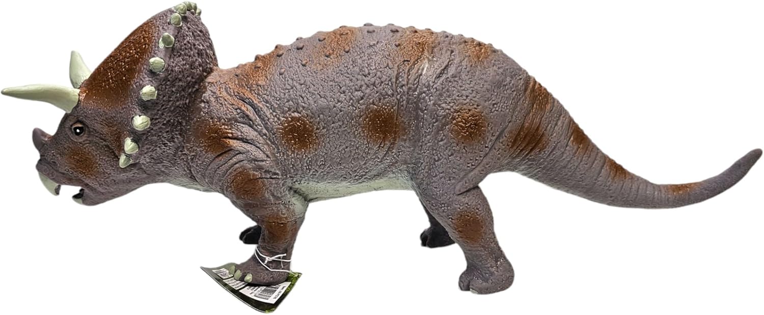 Zugar Land Soft Triceratops (19 Inch) - Soft PVC Dinosaur Play Figure - Perfect for Kids' Playtime and Educational Fun