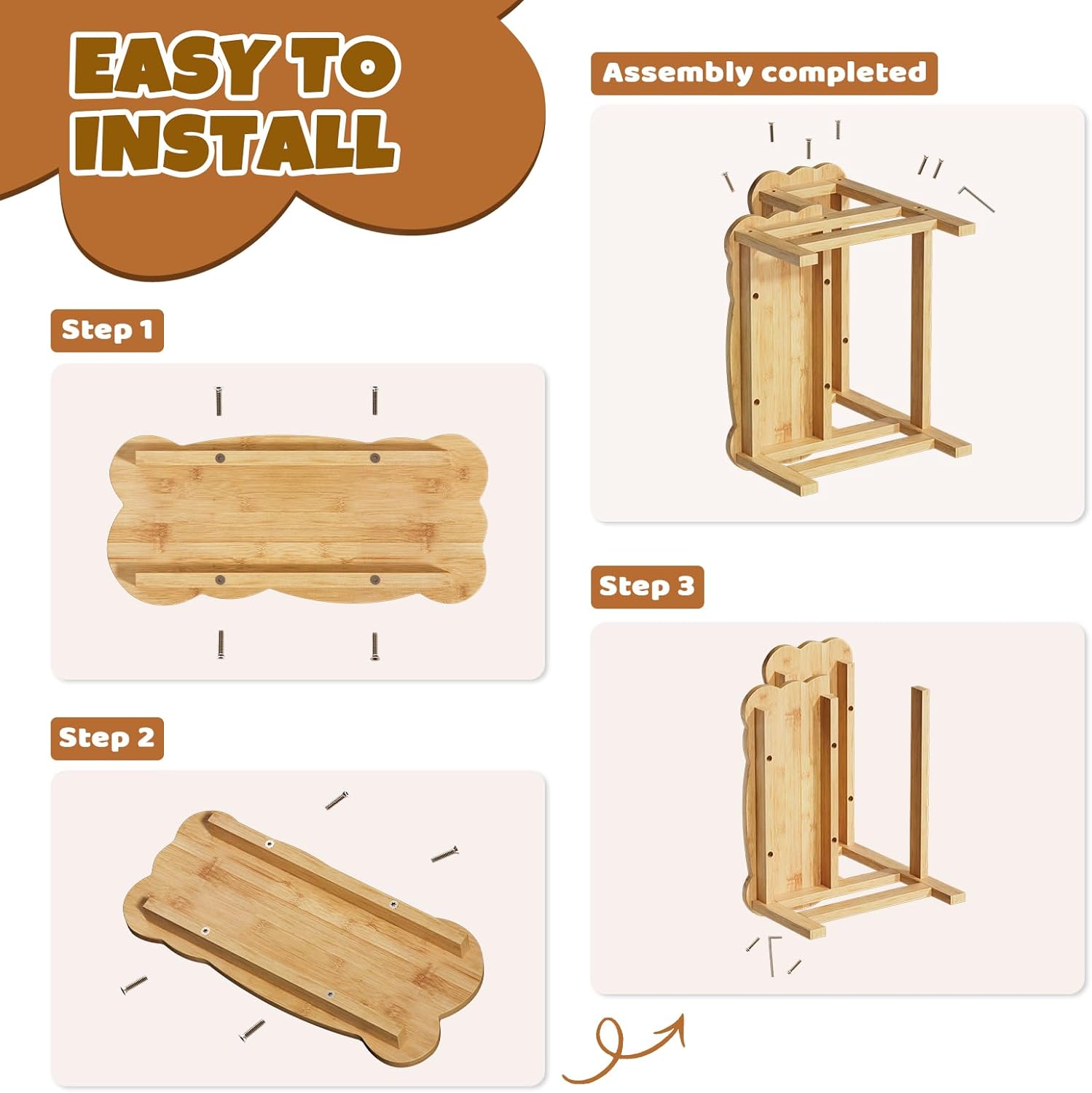 COSYLAND Toddler Helper Set – Includes Adjustable Standing Stool and Two-Step Cloud Stool, Safety Certified Designs with Non-Slip Structure for Kitchen and Bathroom Use