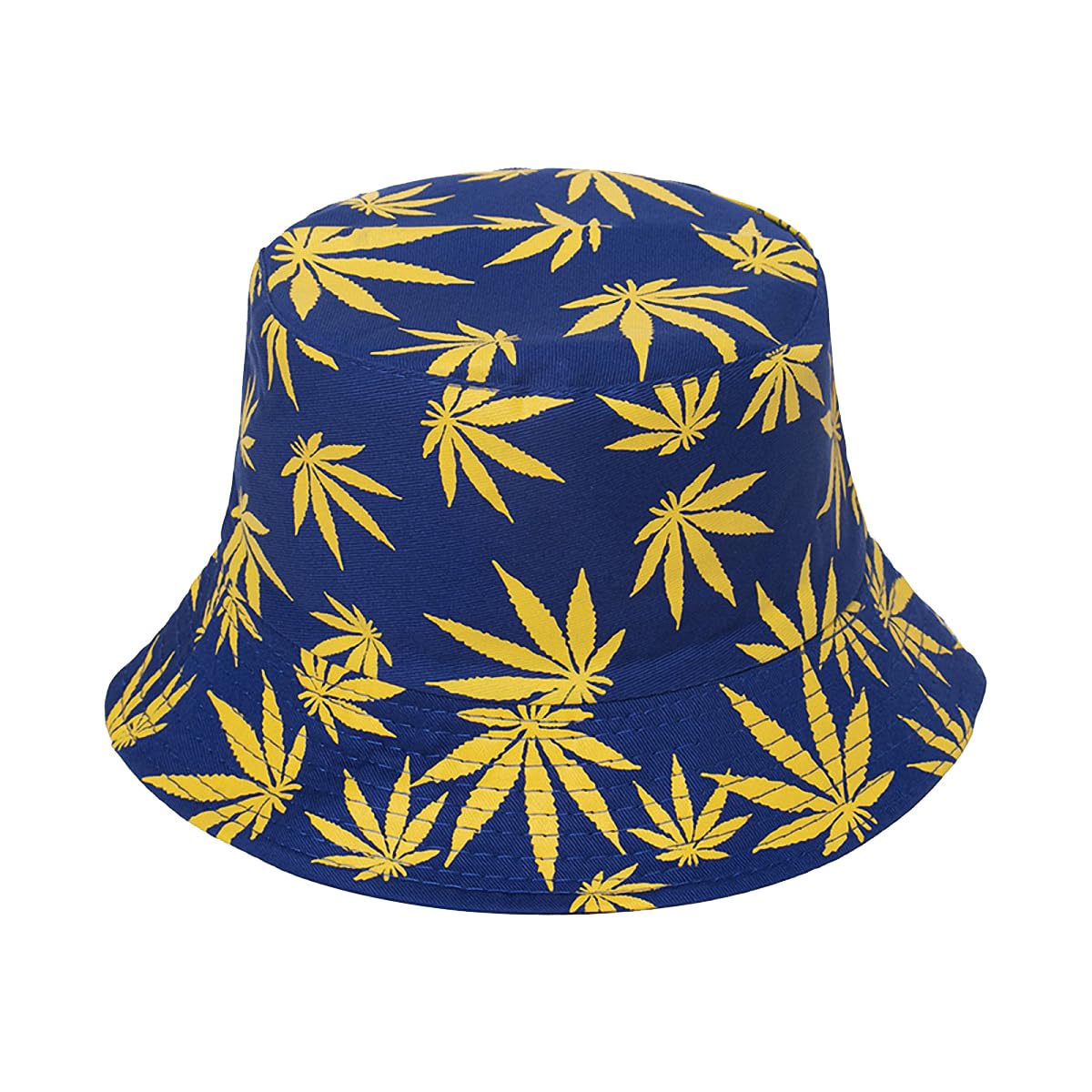Punk - Gorras de pescador con diseño de hojas rojas, color negro, verde, rojo, para hombre