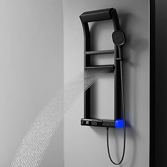BEITH Thermostatic Shower System, 2025 Upgraded 6 Functions Piano Key Design Shower Set, 40x10cm Shower Faucet Sets Complete and Handheld, LED Digital Display, Bathtub Faucet, 59A Copper