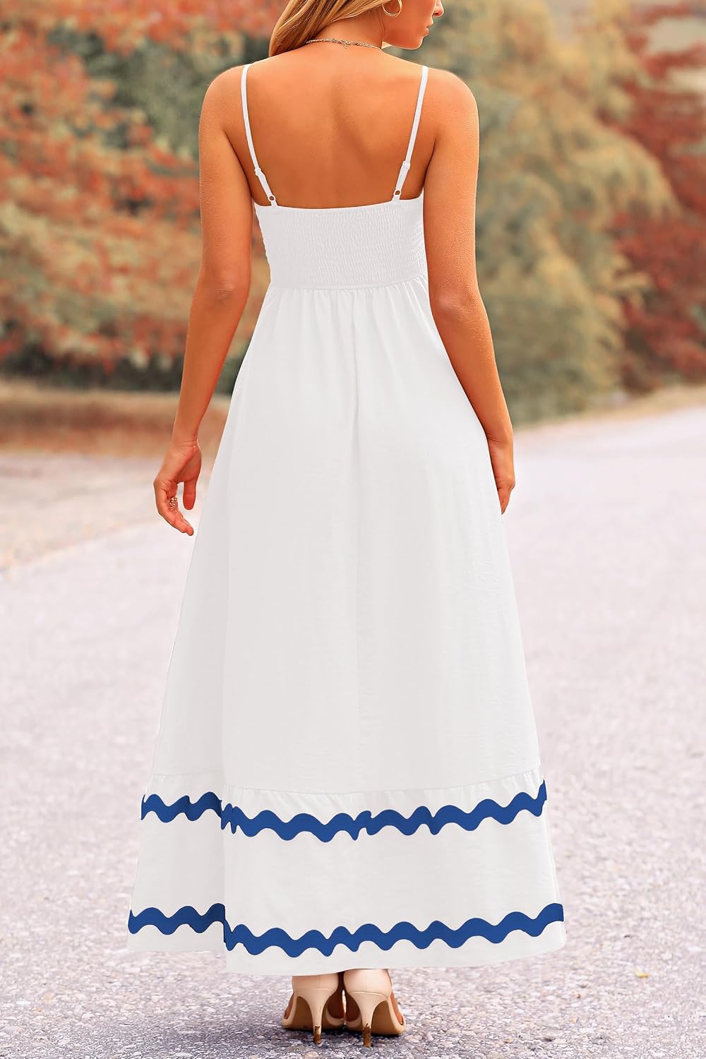 PRETTYGARDEN Women's 2026 Summer Flowy Maxi Dress Casual Sleeveless Spaghetti Strap Ruffle Beach Long Dresses thumbnail