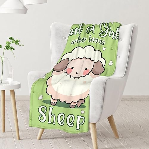 Miniatura 2 de Manta de oveja  Suave, mullida y cálida  Manta de tamaño regazo de 30 x 40 pulgadas para sofá, oficina, bonito regalo verde para niños y niñas