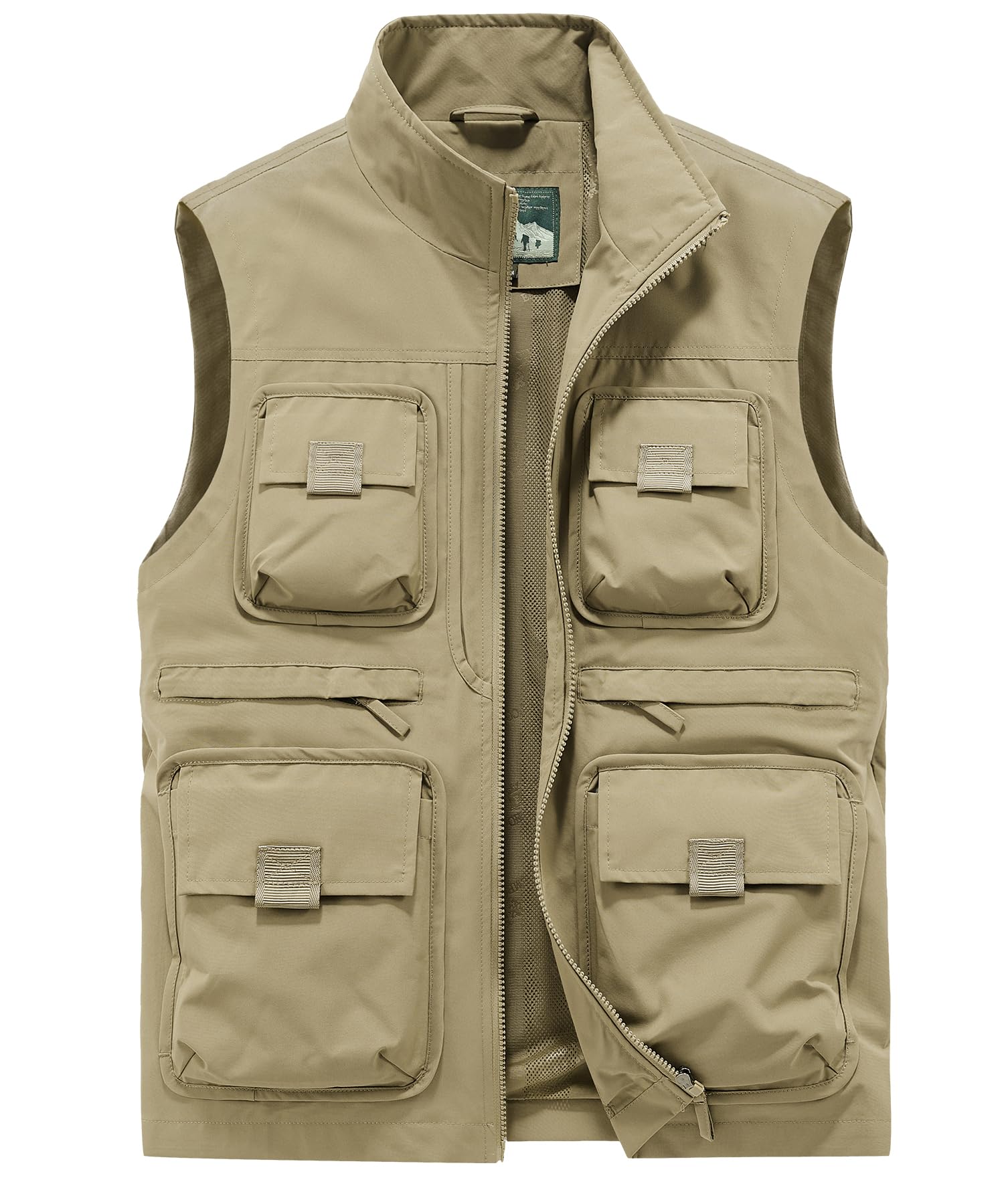 Chaleco de pesca multibolsillos para hombre y chaqueta sin mangas transpirable 6