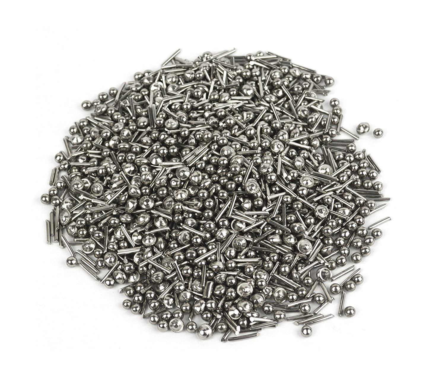 WorldCare® 2.2 Lbs Stainless St Jeweler's Polishing Burnishing Media S Mix Vibratory Tumblers (Balls, Cross, Pins, Satellite Shapes)