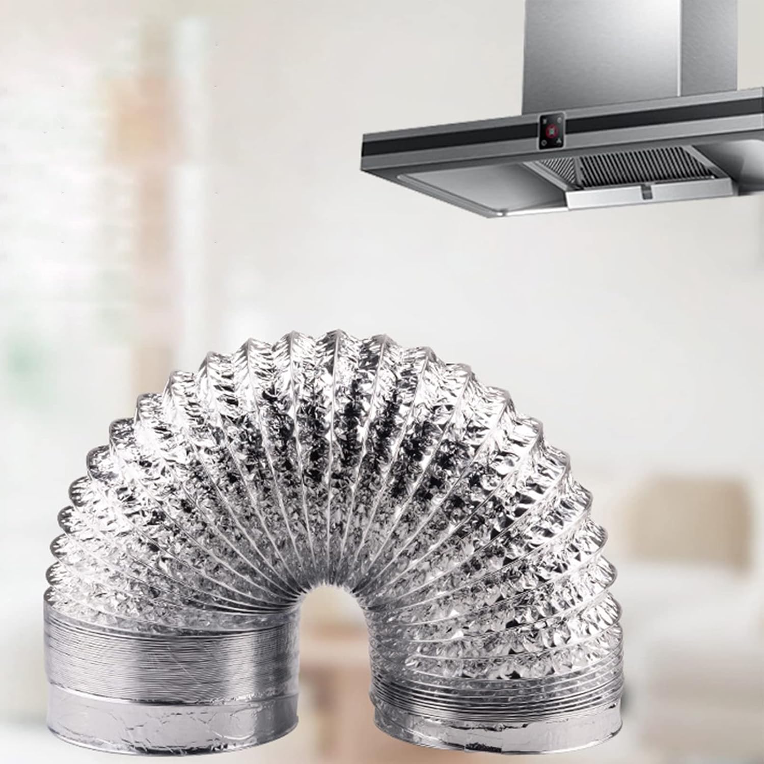 卸売り 全国送料無料 換気や送風 レンジフードやエアコンなど様々な排気 換気にご使用頂ける伸縮性のあるダクトホースです 取り付け用ホースバンド