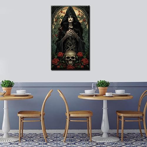 Miniatura 9 de Pintura de Halloween por números para adultos sobre lienzo, terror, pinturas al óleo acrílicas, kits de pintura al óleo, regalos para niños,