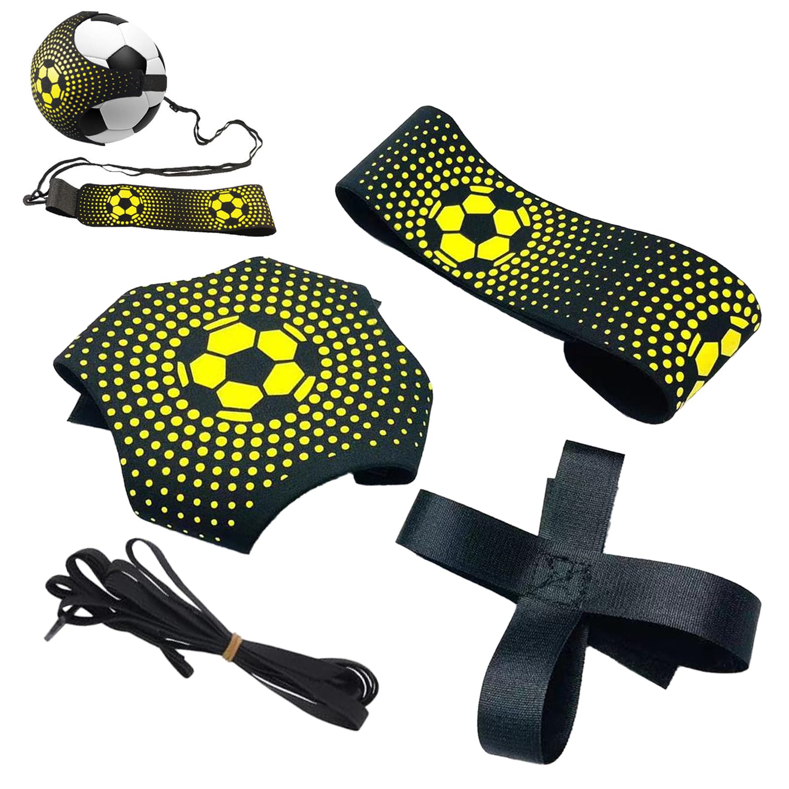 GIEEU Football Kick Trainer,Soccer Training Waist Belt,Football Skills Practice Aid fits Ball Size 3 4 5,Soccer Training Equipment for Kids Adults