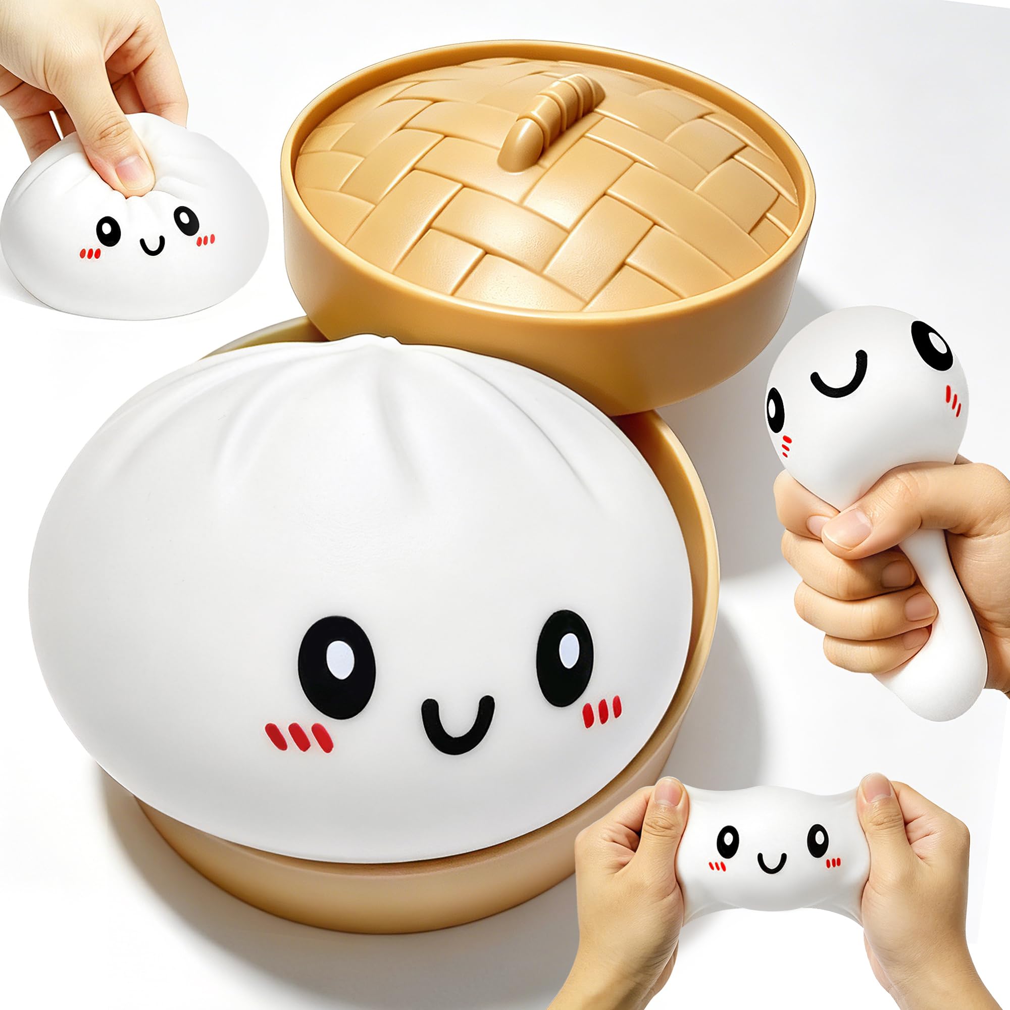 Photo 1 of ***MISSING PARTS***

Dumpling Squishies, Dumpling Squishy Mystery Box, 2026 Newly Upgraded Dumpling Stress Ball, Cute Sensory Fidget Toys for Anxiety Relief, Perfect for Party Favors, Birthday Gifts & Desk Toys (White)