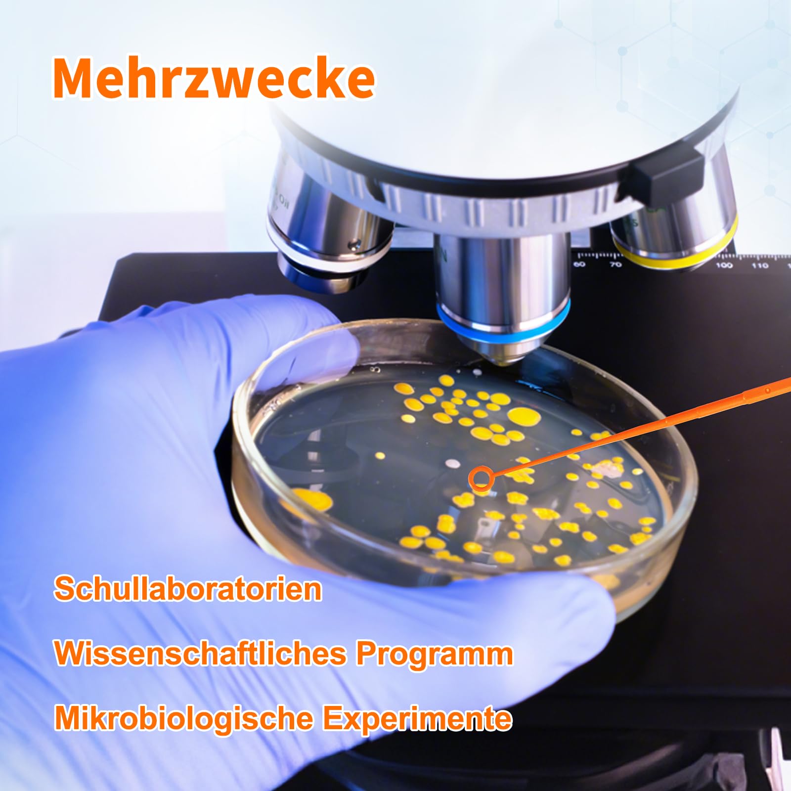 Lot de 25 10μl boucles d'inoculation, boucle d'inoculation bactérienne en polystyrène, boucle d'inoculation stérile, anneaux d'inoculation pour la microbiologie de laboratoire
