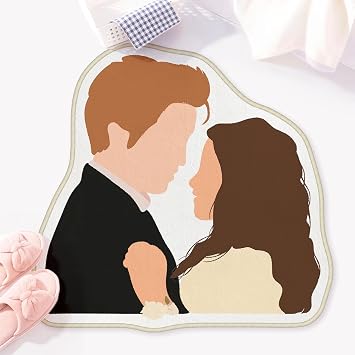 Allenjoy 31.4" x 30.2" MHunter Movie Edw Vampire Romance Rug Bath Mat - Carpet for Bathroom Kitchen Living Room Home Office Nursery Decor, Non-Slip Durable Washable, Gifts for Fans Girls Women Teens