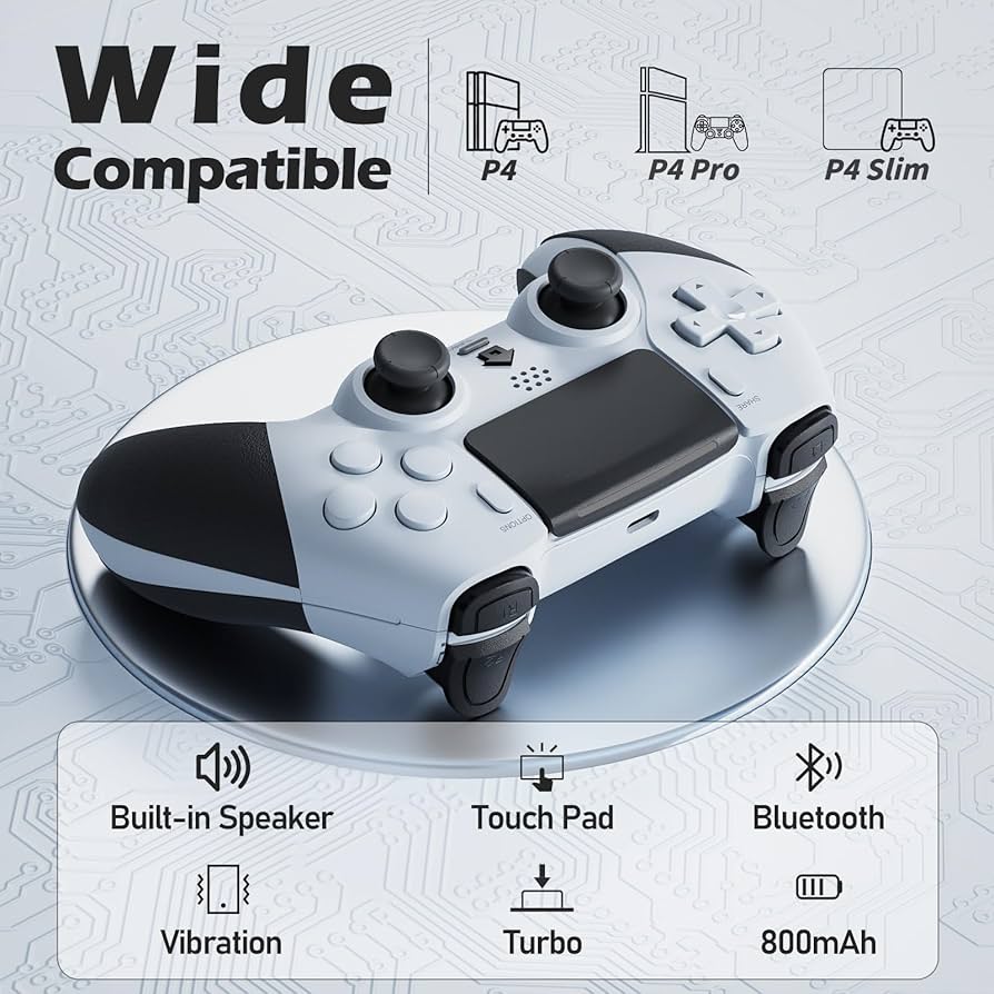 Amazon.com: CHEREEKI Wireless Controller for PS4 with 2 Macro