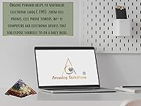 Vista 6 de Amazing Gemstone Pirámide de orgón grande Cristal natural de pirámide de chakra Pirámide de orgonita de metatrón de chakras Pirámides