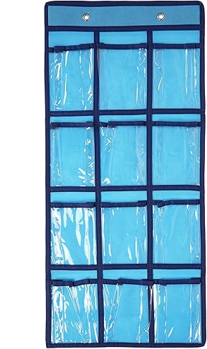 Organizador de bolsillo para aula, tabla de bolsillo para calculadora de teléfono celular, organizador de bolsillo transparente para almacenamiento