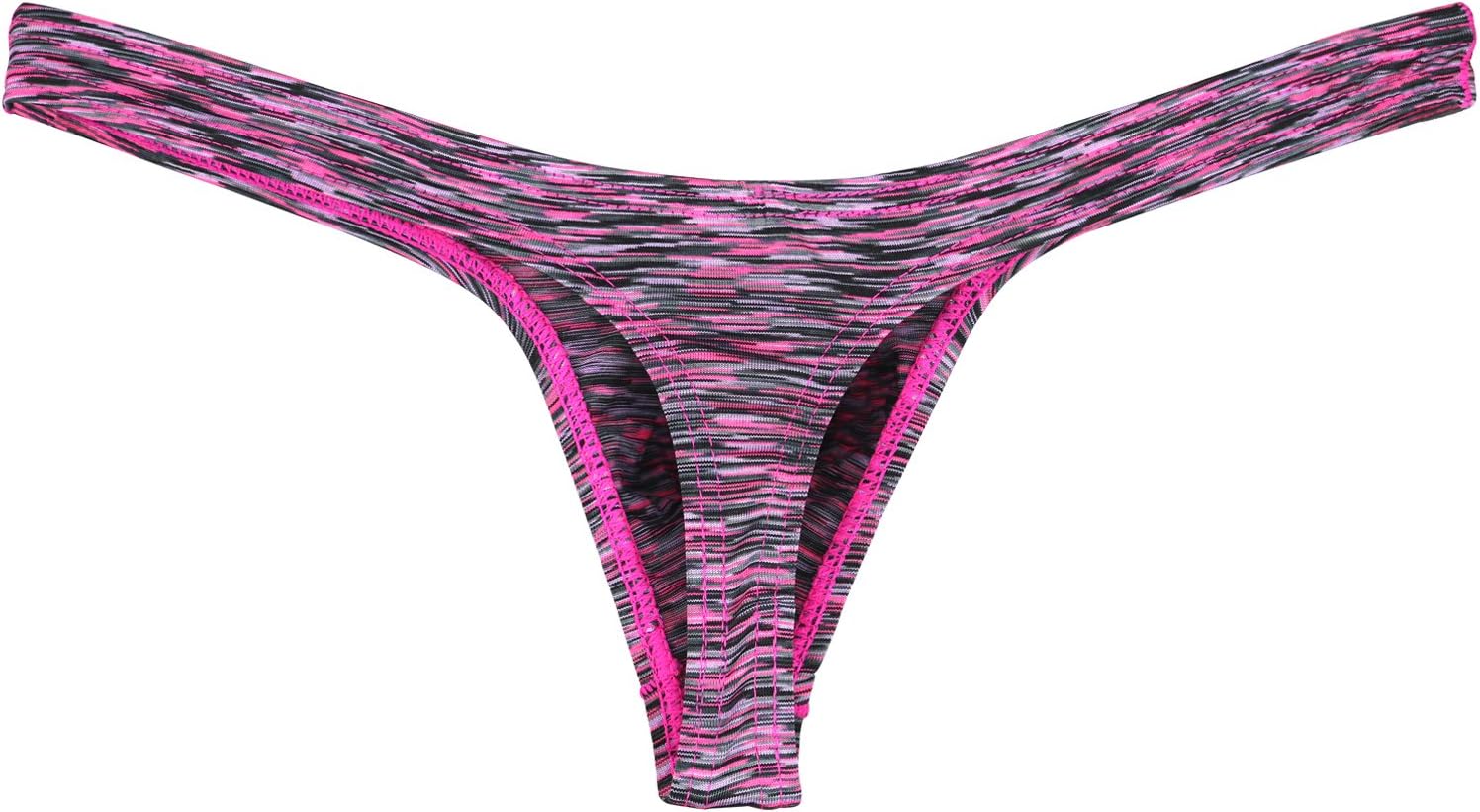 iKingsky Men's Colorful Big Pouch Thong Underwear Sexy Low Rise Bulge Mens T-back Under Panties - Image 6