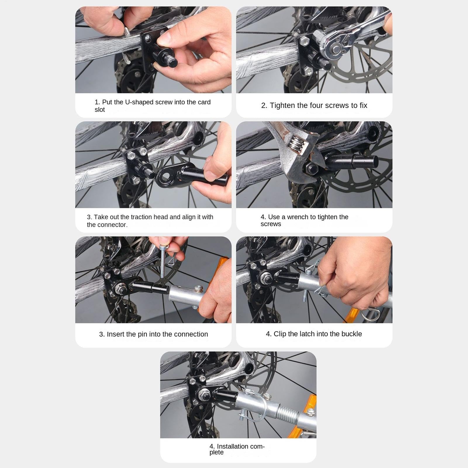 Soporte de acoplamiento de remolque de bicicleta - Enlace de acero de liberación rápida, soporte adaptador de acoplamiento de remolque de bicicleta | Adaptador de carrito de bicicleta para carro