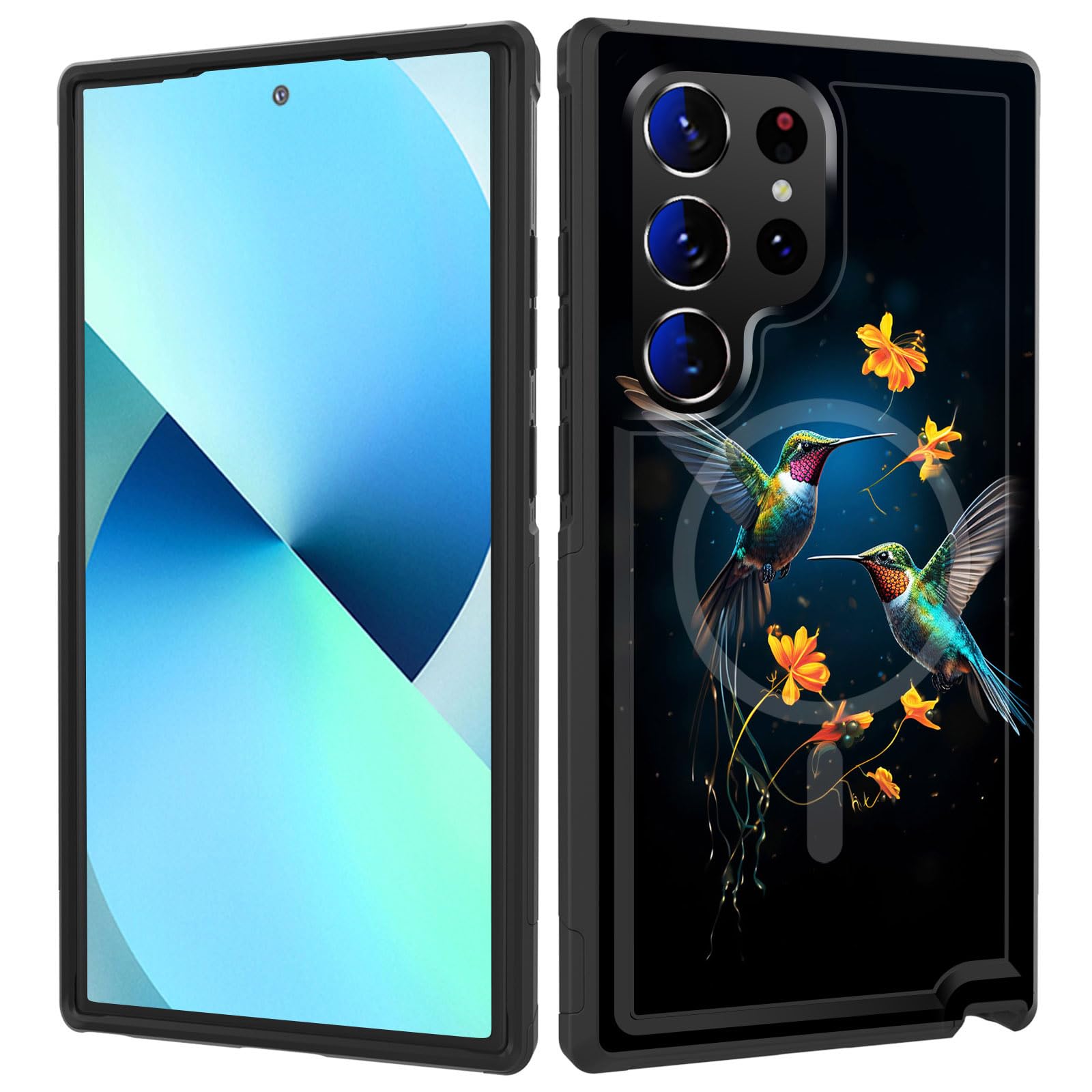 ZQLPLZR Magnetic for Galaxy S24 Ultra Case,[Compatible with MagSafe] [Military Grade Drop Protection] Heavy Duty Shockproof Phone Case for Samsung