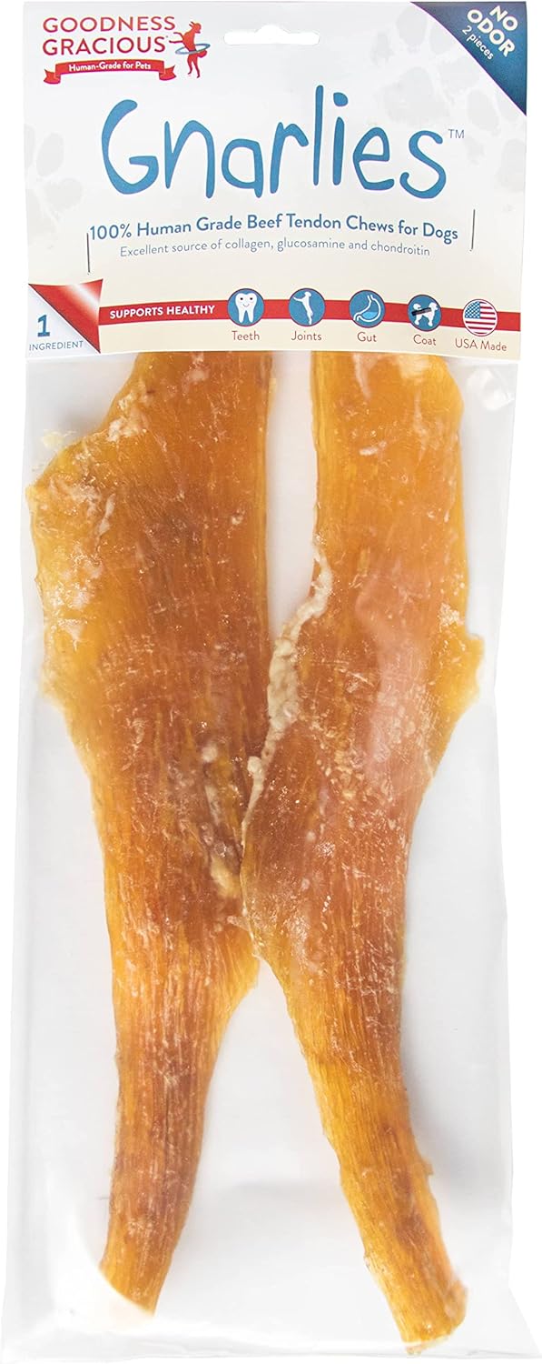 Goodness Gracious Gnarlies Human Grade Beef Tendon Chews