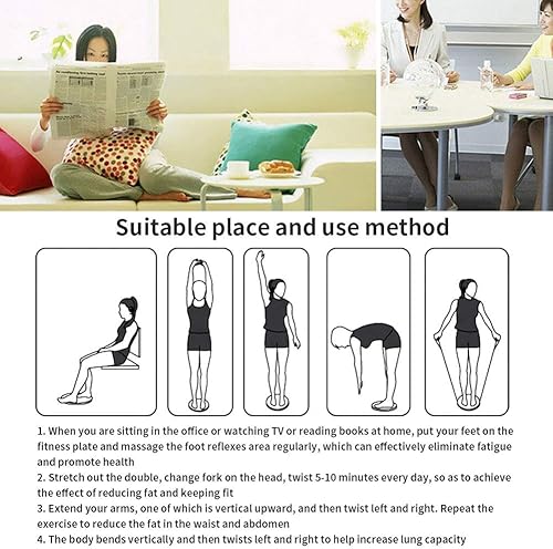 Miniatura 8 de Disco de cintura torcida, tablas de torsión para la cintura, ejercicio aeróbico, fitness, delgada, tabla giratoria para mujer, equipo deportivo