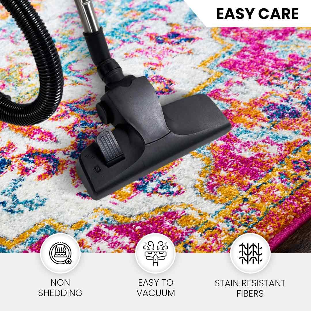 Livabliss Lou Asmara Vintage Runner 60x90 cm, Scandi Neutral Boho Style for Hallway & Living Room, Easy Care Floor Covering - Image 2