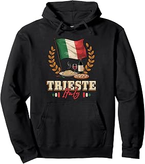 Trieste Italy Souvenir Trieste Vacation Italian Flag Pullover Hoodie
