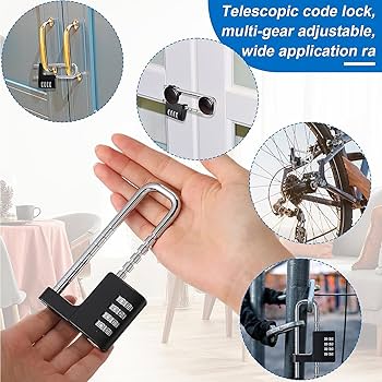 Combination Lock,4 Digit Combination Lock 3/8Inch Long