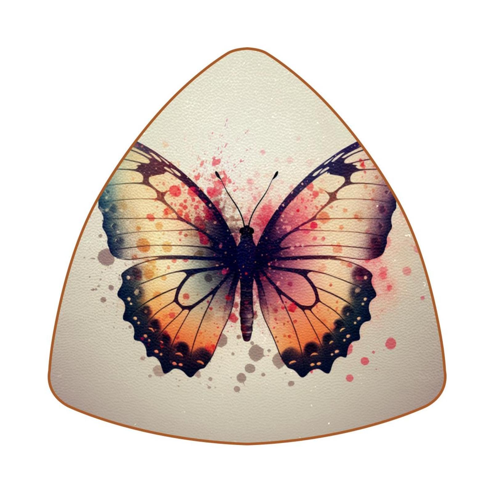 Dessous de verre en cuir motif papillon vintage : une touche de poésie rétro pour vos tables