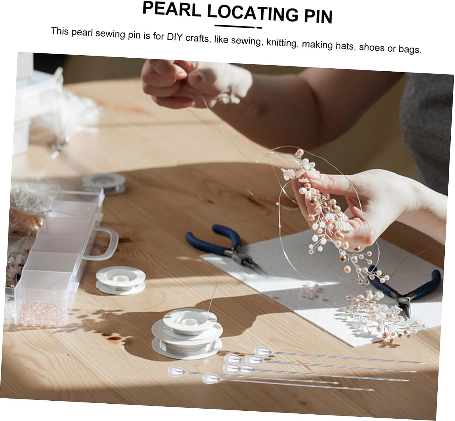 Pearl Head Straight Pins for DIY Craft Decor Each for Sewing Weddings and Floral Arrangements Easy to Use